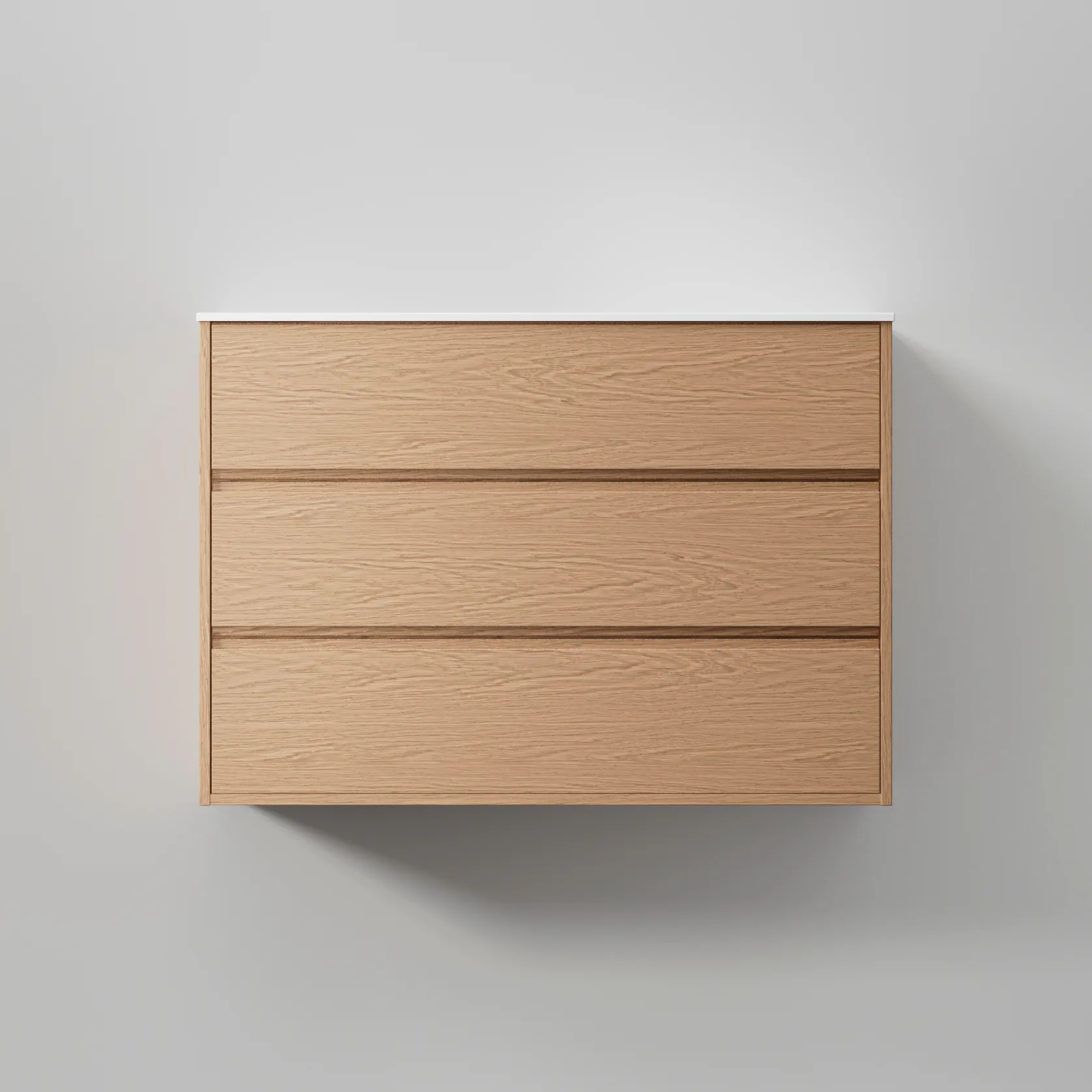 Kommod Terra Grip 100, Natural Oak, 3 Lådor Färg: Natural Oak, Bredd: 1000 mm