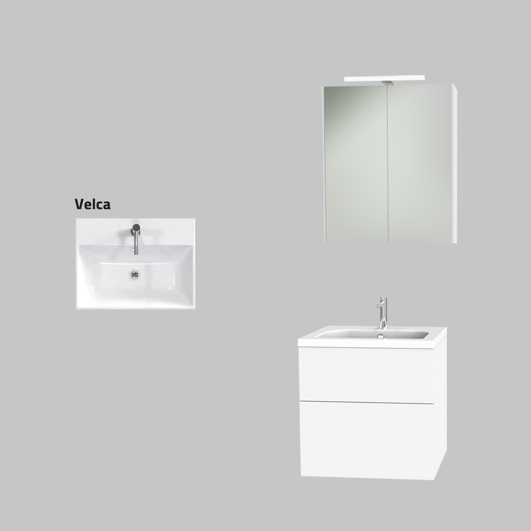 Möbelpaket Miller Badrum New York 600 med Tvättställ och Spegelskåp