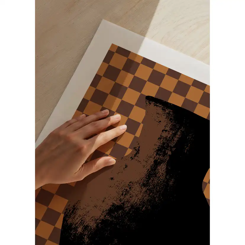 Poster Gallerix Checkered Vintage Vase No3