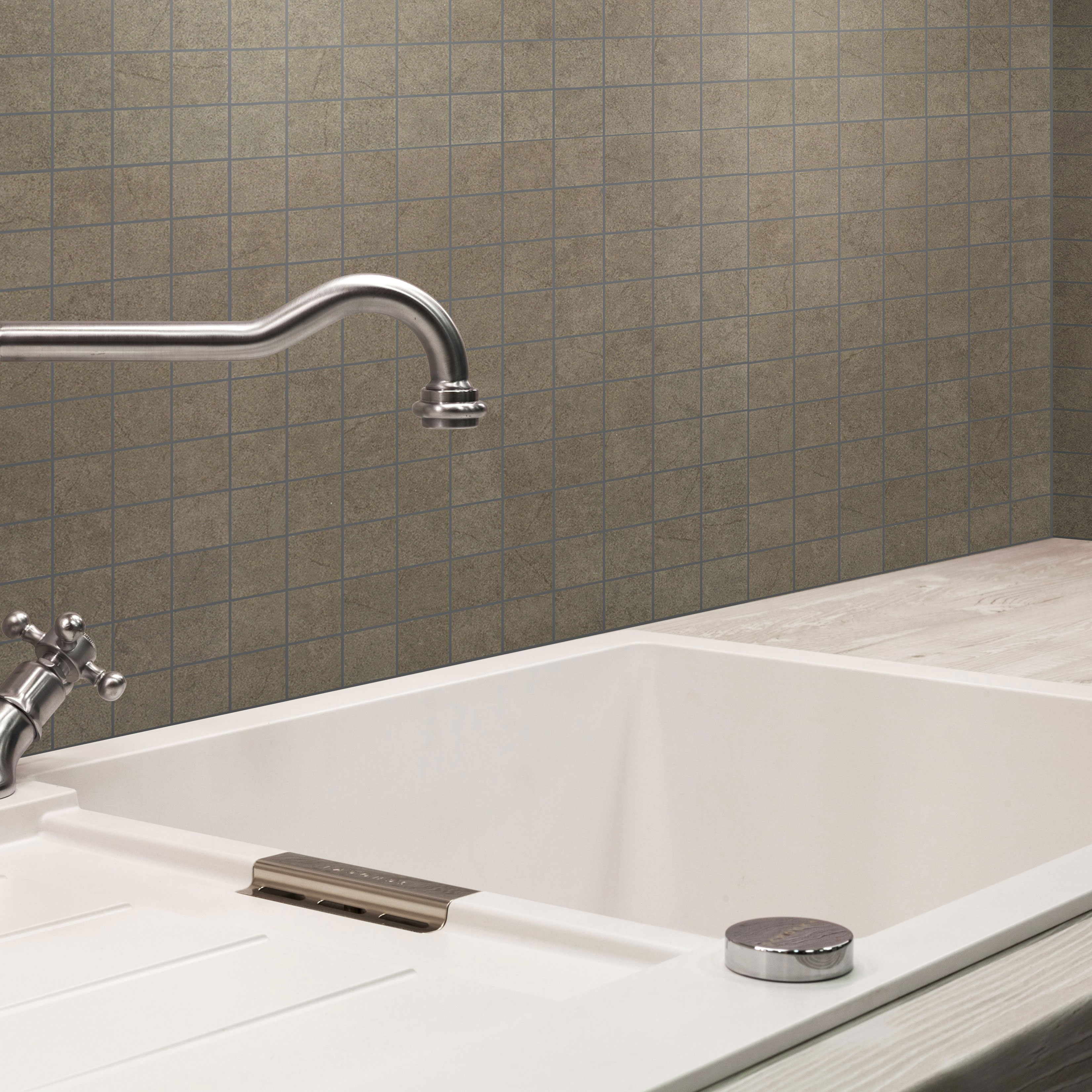 Klinker Arredo Quartz Brun Mosaic 3x3 cm