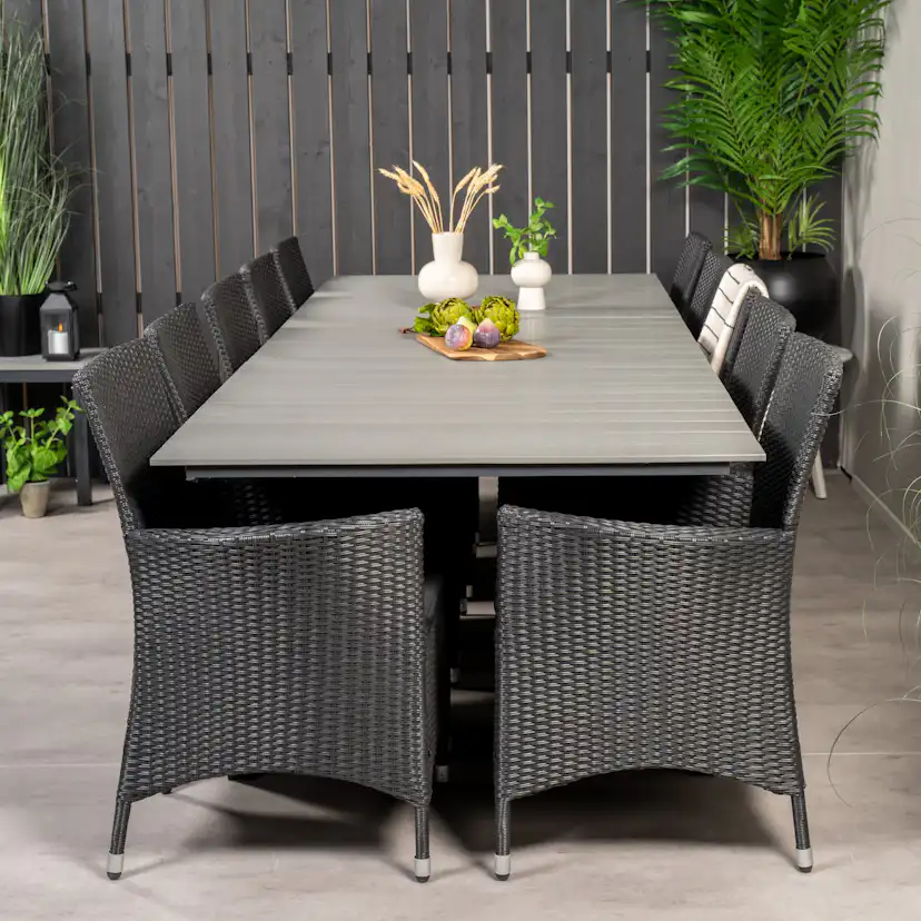 Matgrupp Venture Home Lova 224/324 med 10 Kira Karmstolar