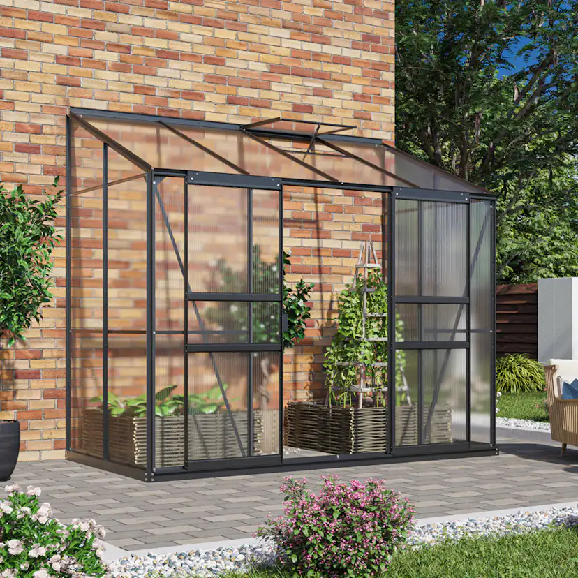 Växthus Plast Vitavia Ida 3300 med Sockel 4mm Polykarbonat
