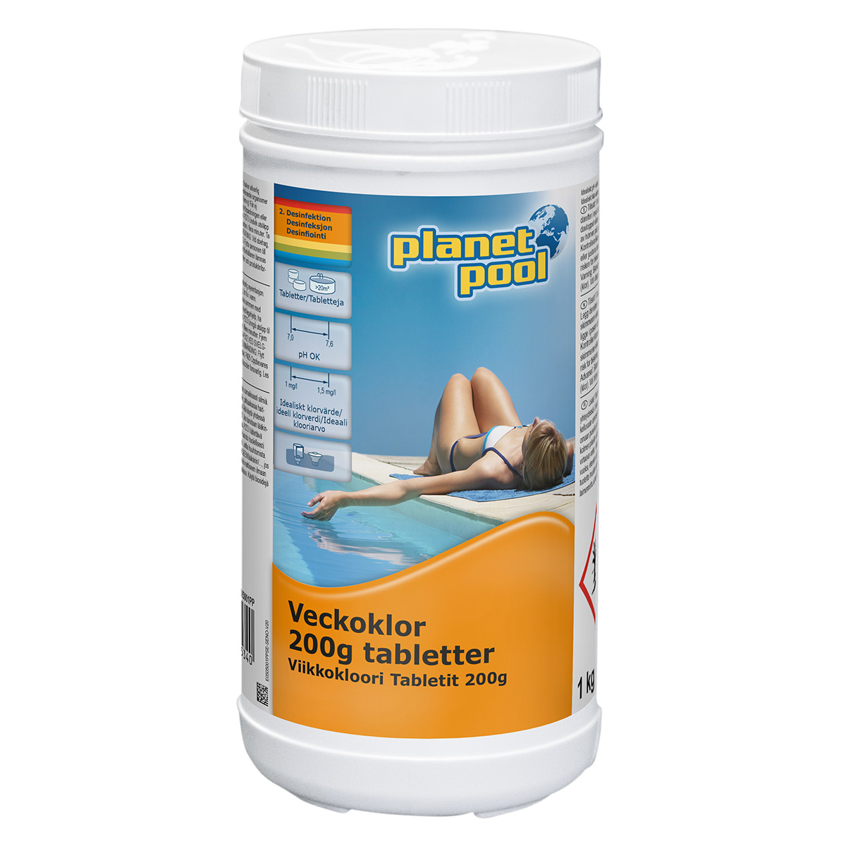 Klortabletter Planet Pool Veckoklor  Tabletter 1 kg
