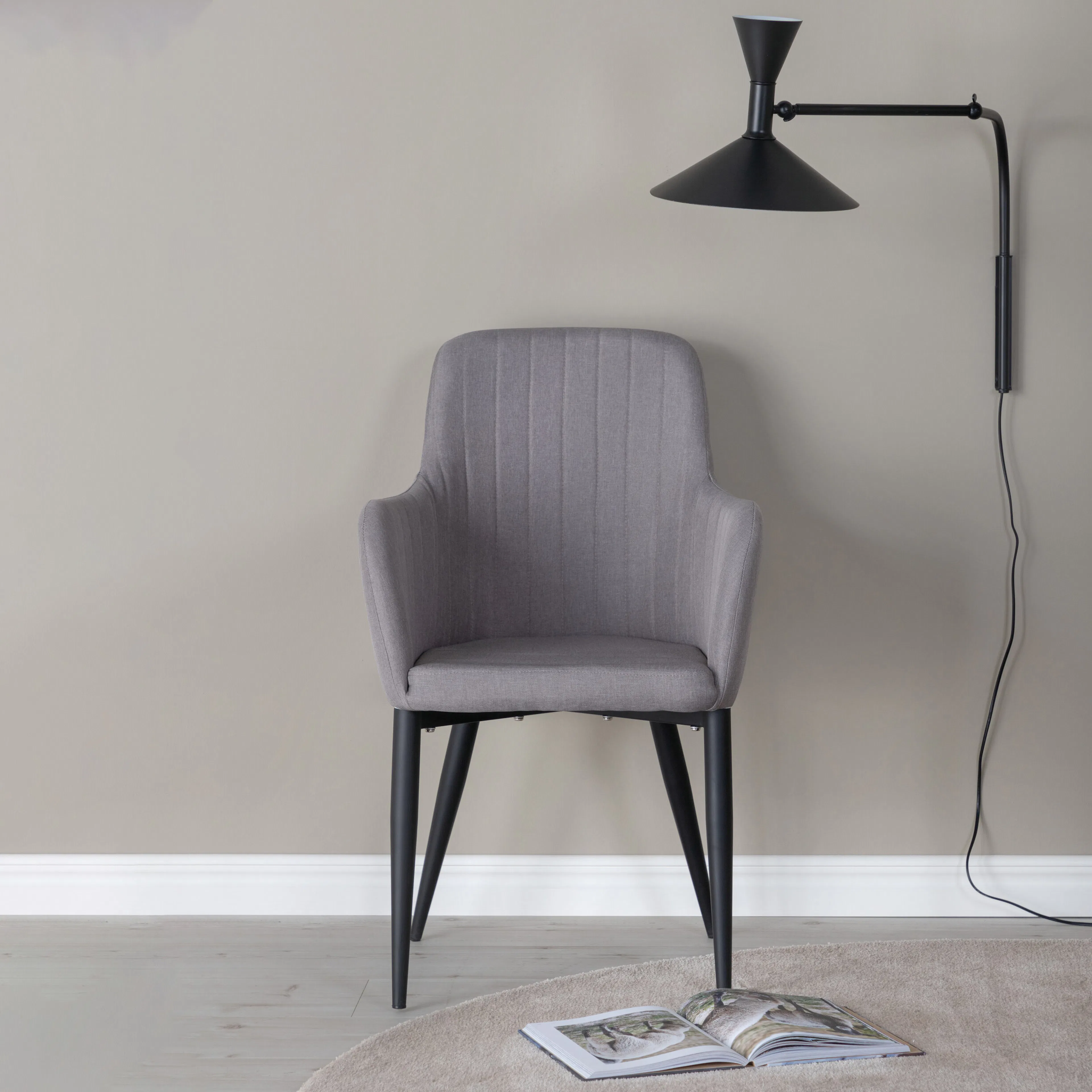 Comfort Chair 2-pack Polar grey - Black Legs Grå/Svart