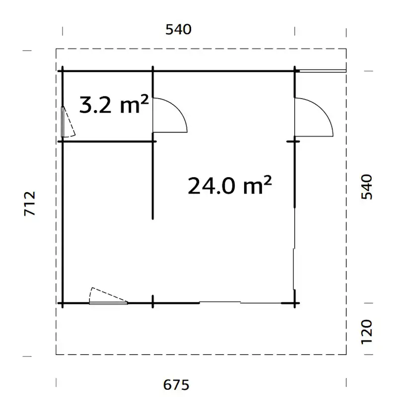 Trädgårdshus Palmako Cecilia 29,2 m2