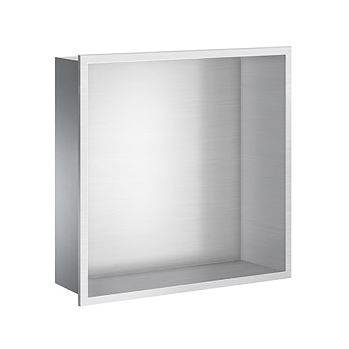 Väggnisch Smedbo Sideline för Dusch och Badrum Borstat krom, Storlek 300x300