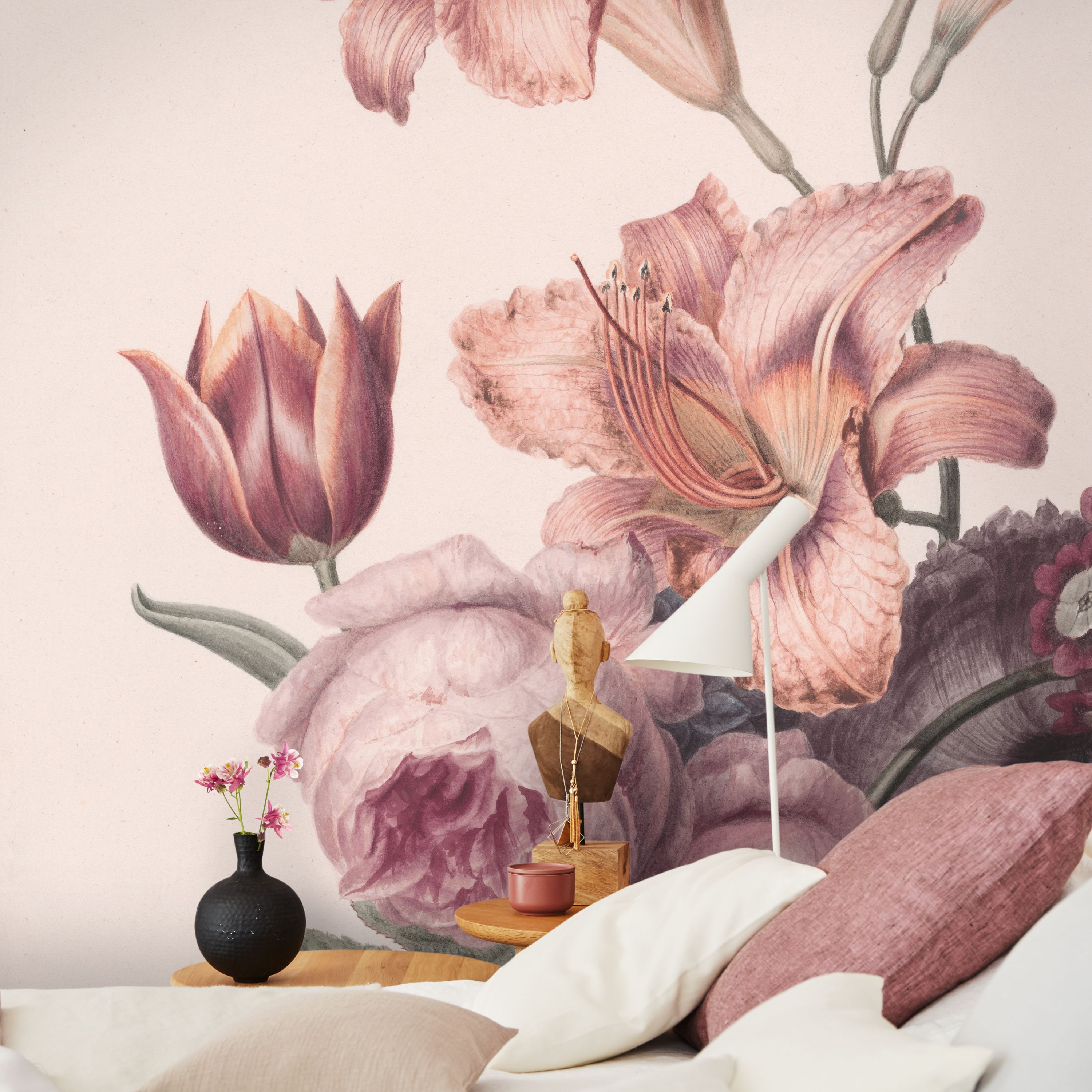 Fototapet Art For The Home Soft Blush Blomma 105401