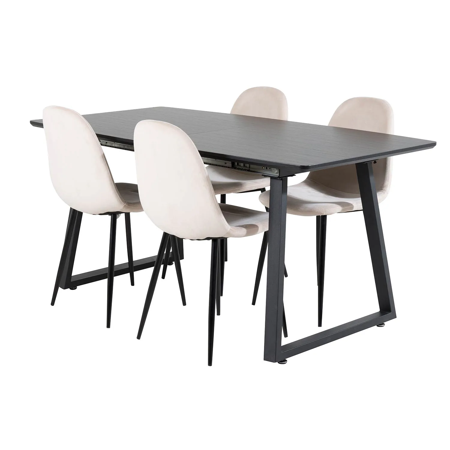 Matgrupp Venture Home Ina med 4 Pobbie Stolar Sammet