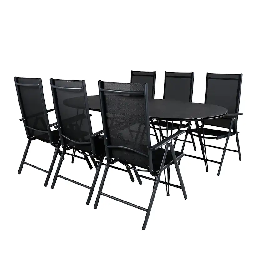 Matgrupp Venture Home Ville med 6 Bend Matstolar