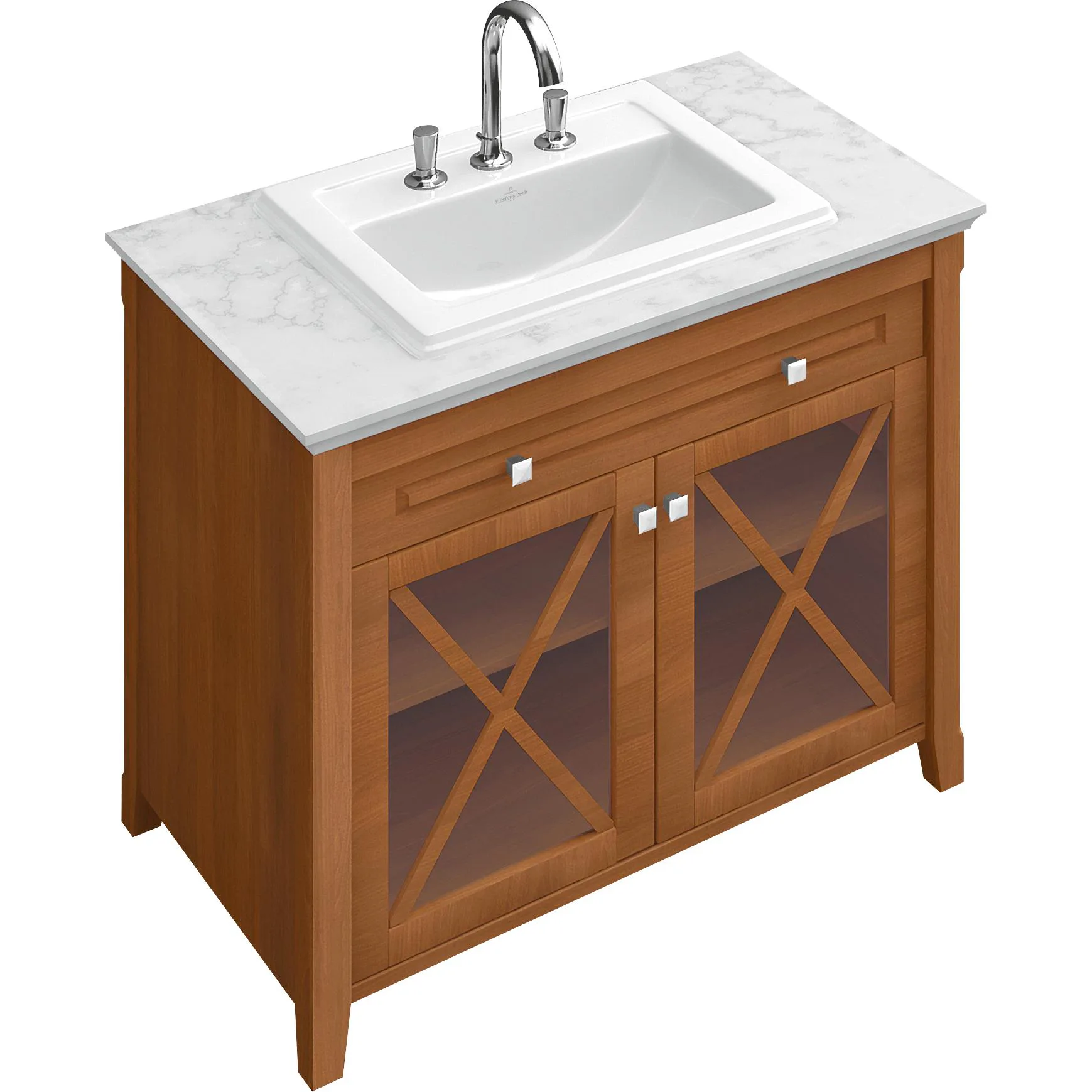 Tvättställ Villeroy & Boch Hommage Inbyggt 630 mm Med Bräddavlopp