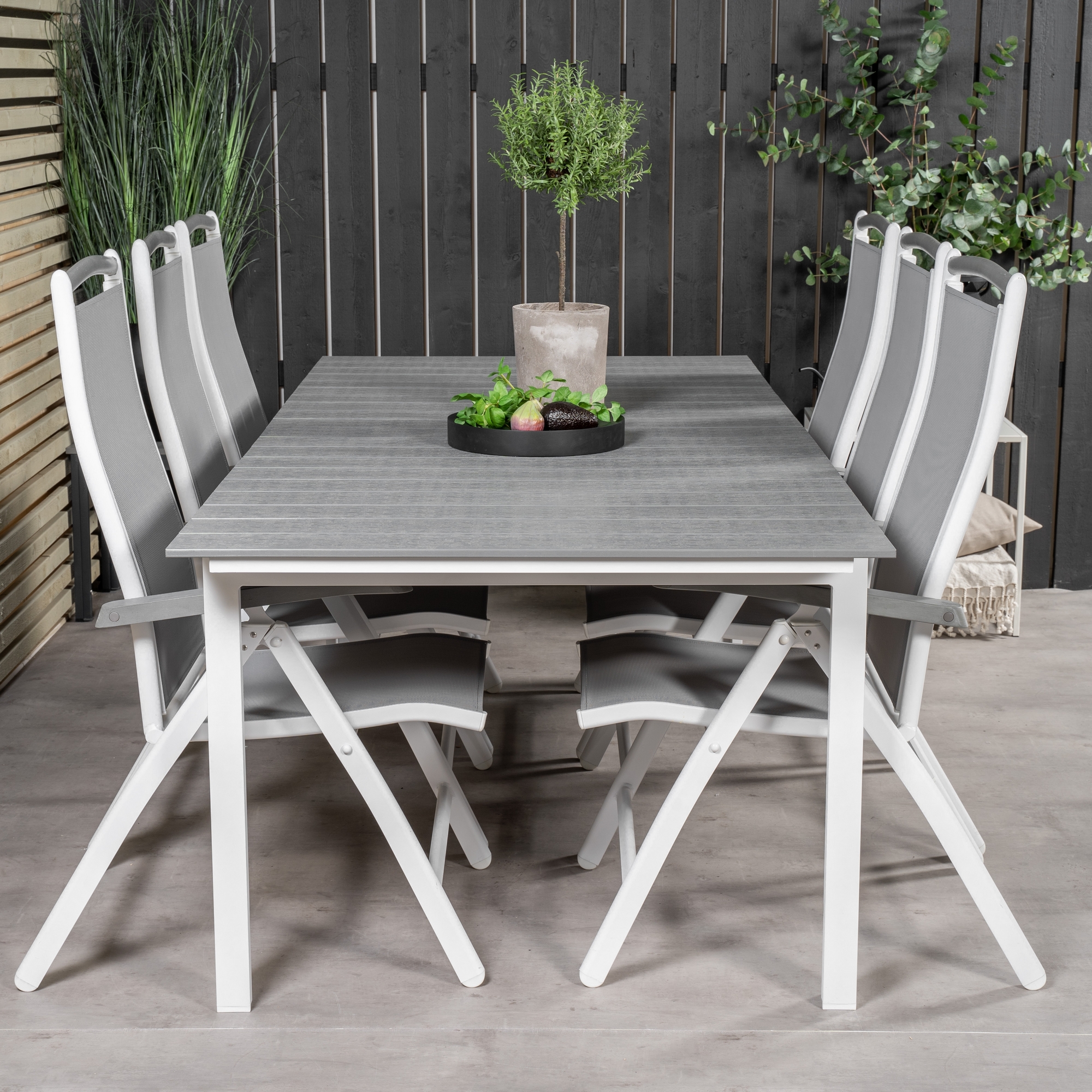 Levels Dining Table 224/324*100 - White Alu / Grey Aintwood Grå