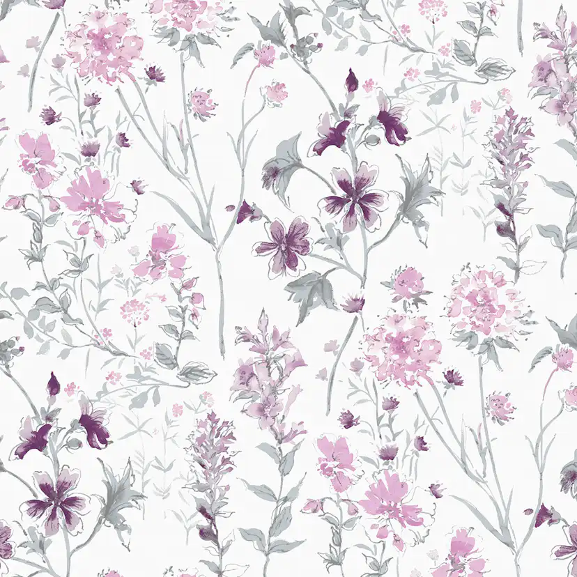 Tapet Laura Ashley Wild Meadow Pale Iris