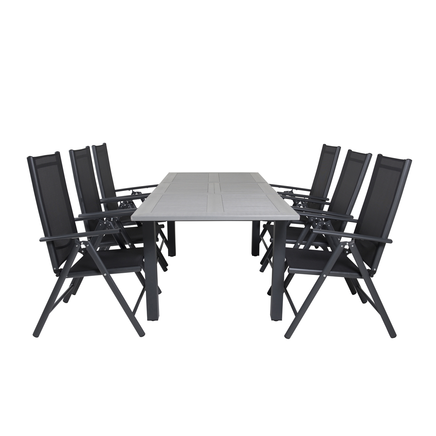 Matgrupp Venture Home Aleyna 160/240 med 6 Bront Positionsstolar