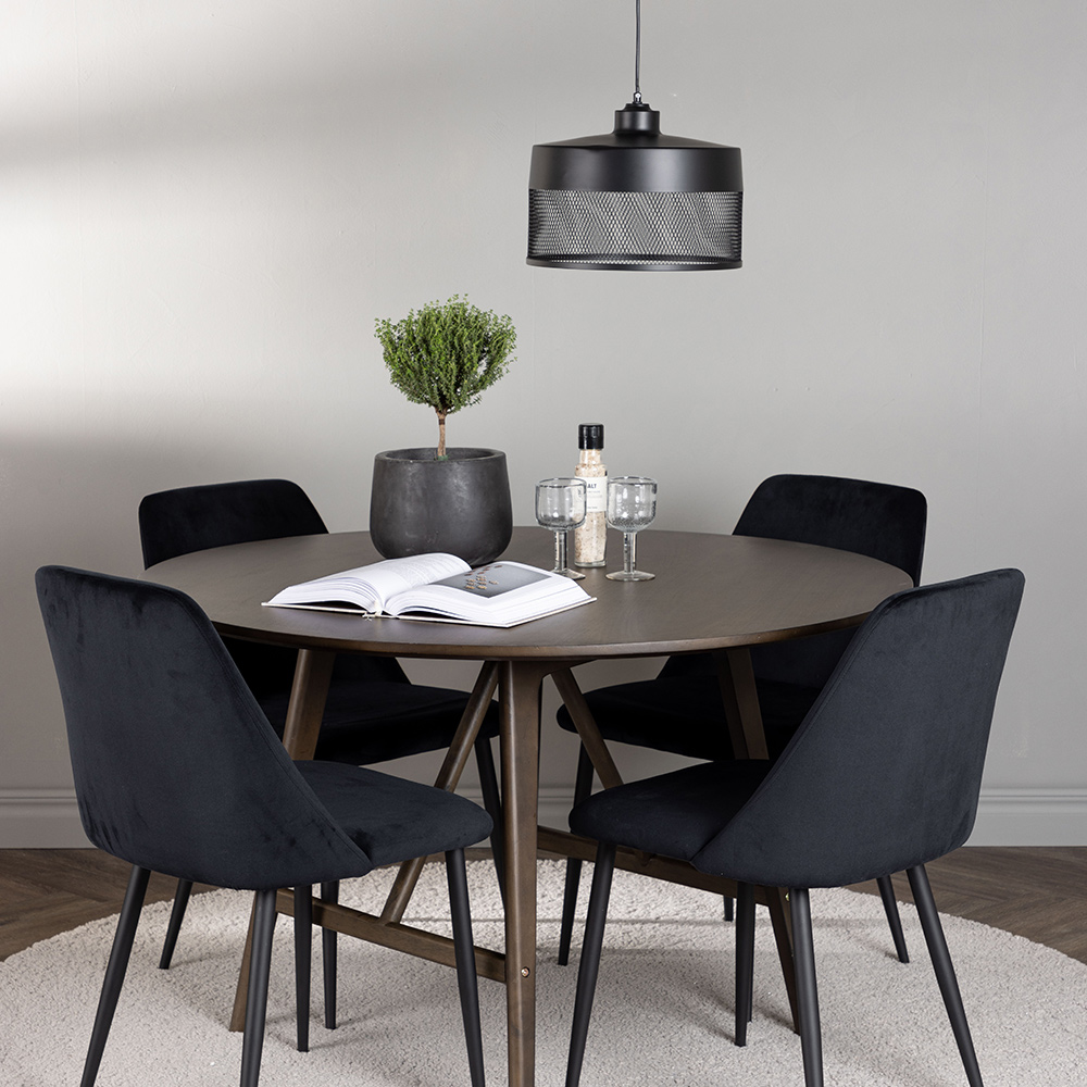 Matgrupp Venture Home Kaseidon Ø100 cm med 4 st Night stolar