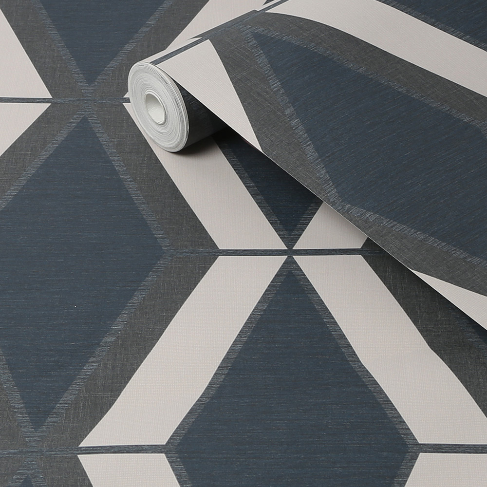 Tapet NEXT Optical Triangle Navy