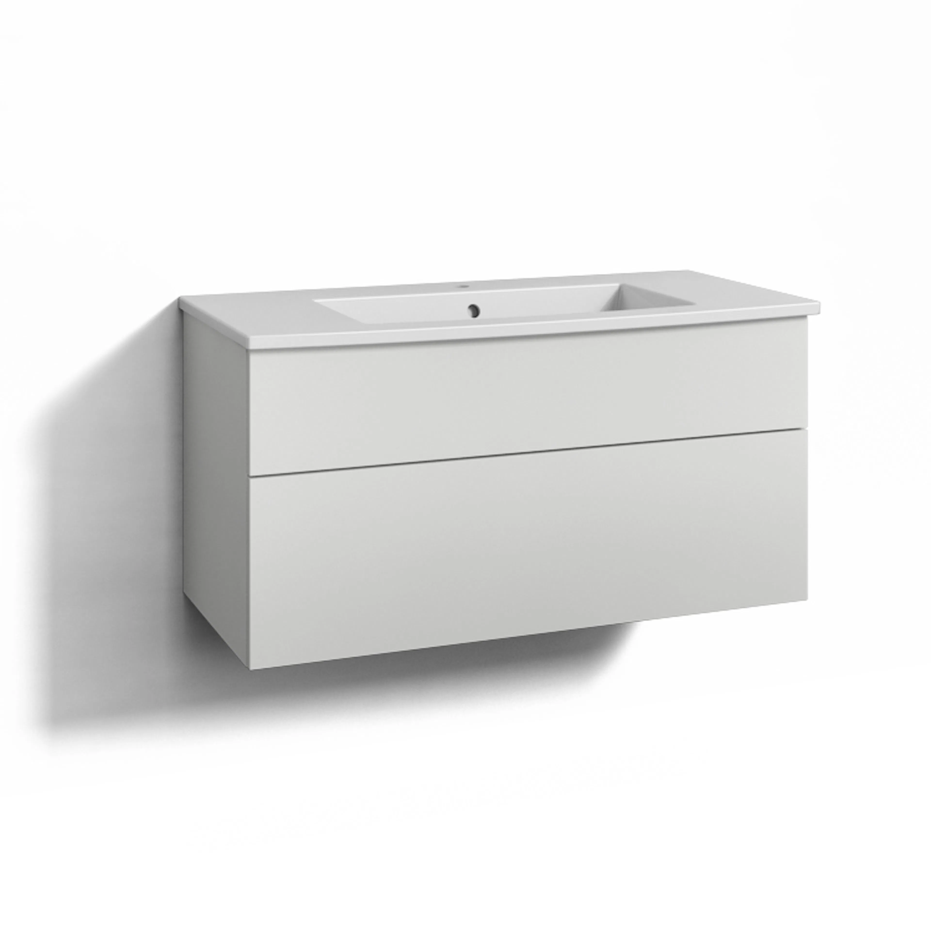 For Udel 100x45 Vit 2LP Psh Vit, 2 Lådor, Box One +, Push open