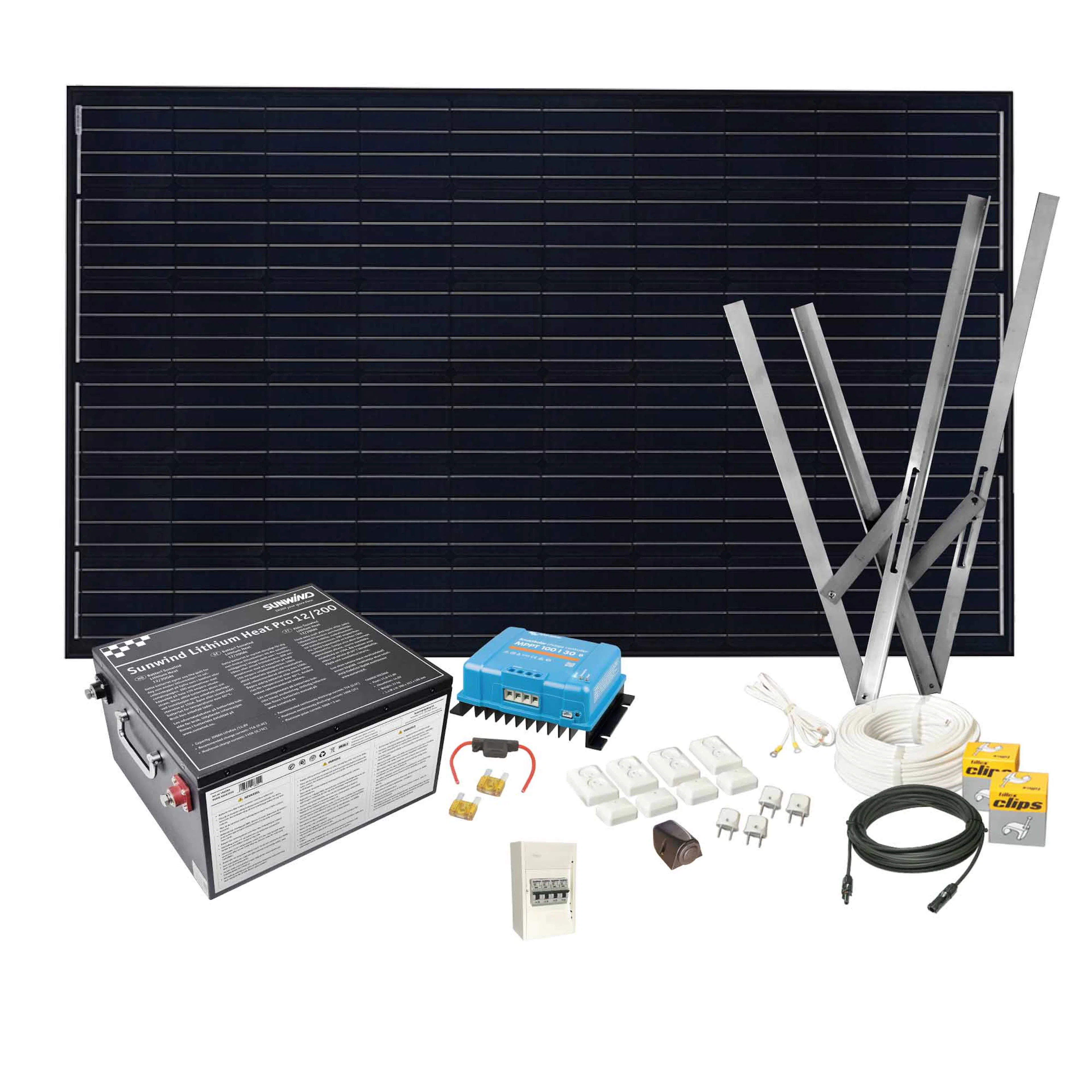 Solcellspaket Sunwind 300W Basic Litium