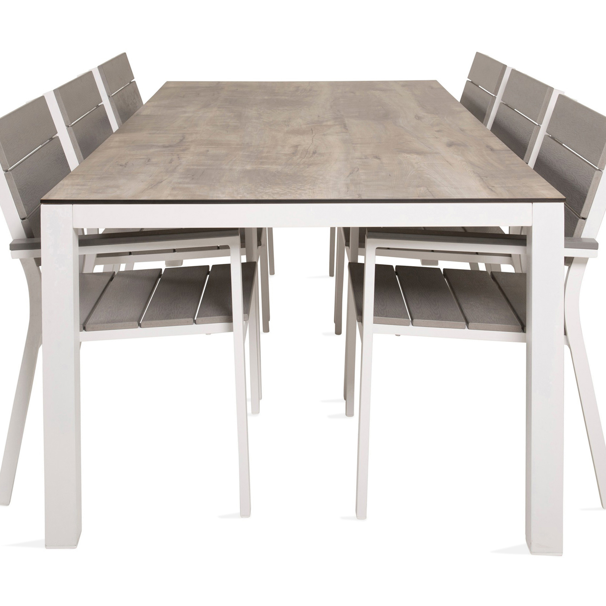 Matgrupp Venture Home Llama Matgrupp Utomhus 205cm med 6 Levels Stapelbara Matstolar