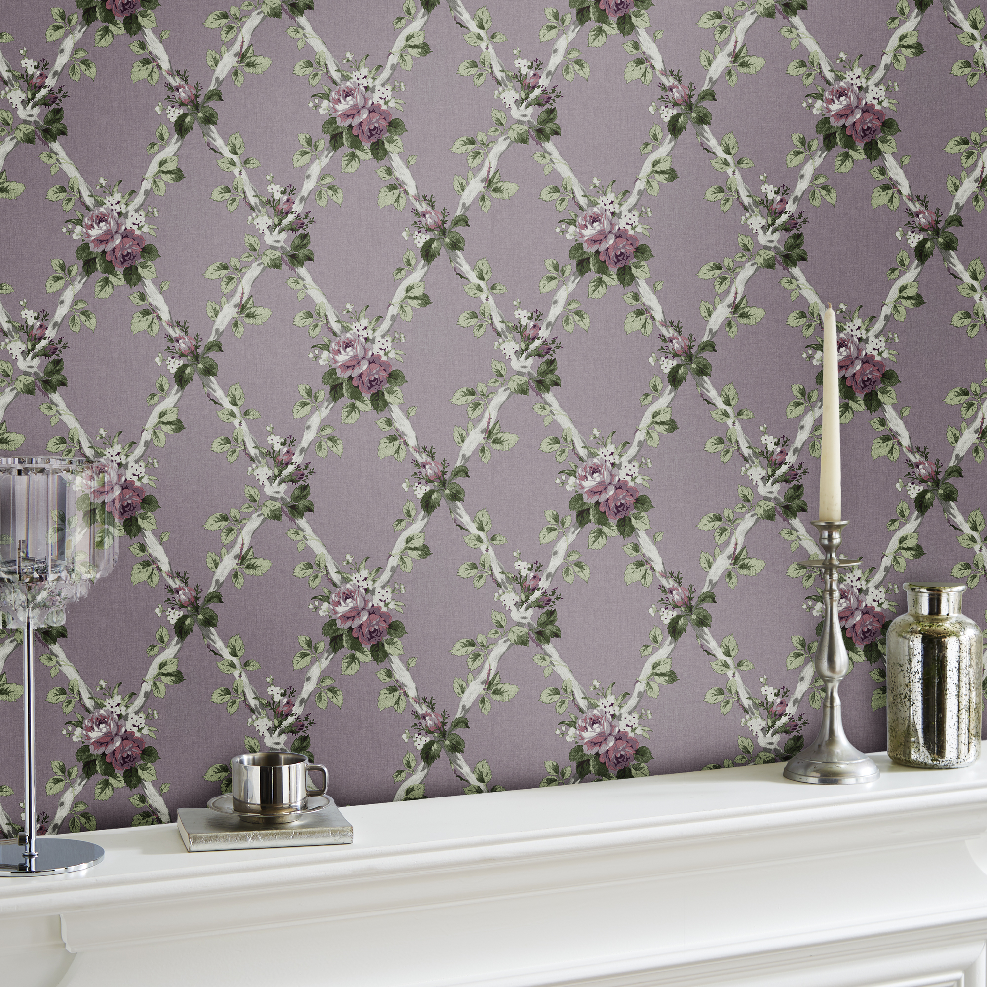 Tapet Laura Ashley Elwyn Lila