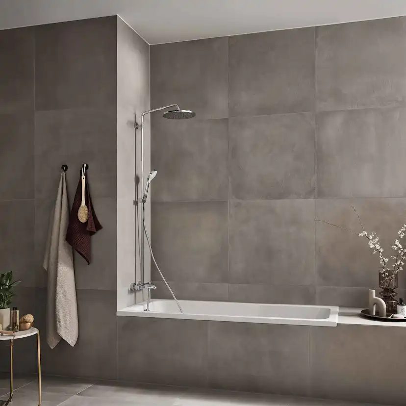 Takduschset Hansgrohe Croma Select S 280 Air 1jet Showerpipe med Badkarsblandare