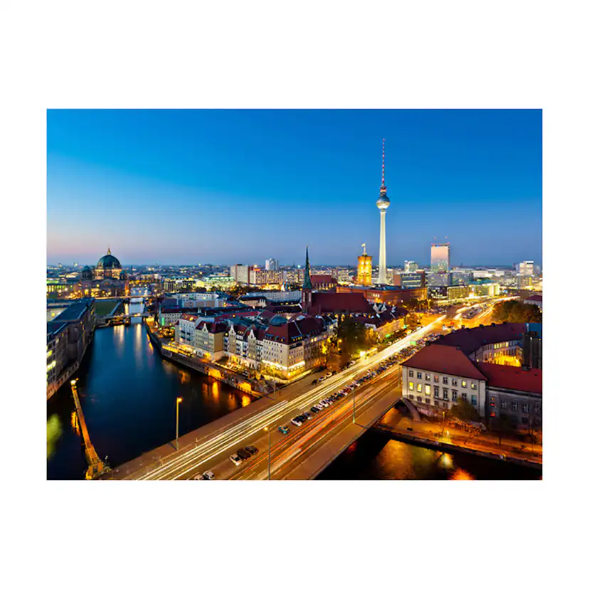Fototapet Arkiio Berlin View From Fischerinsel Night