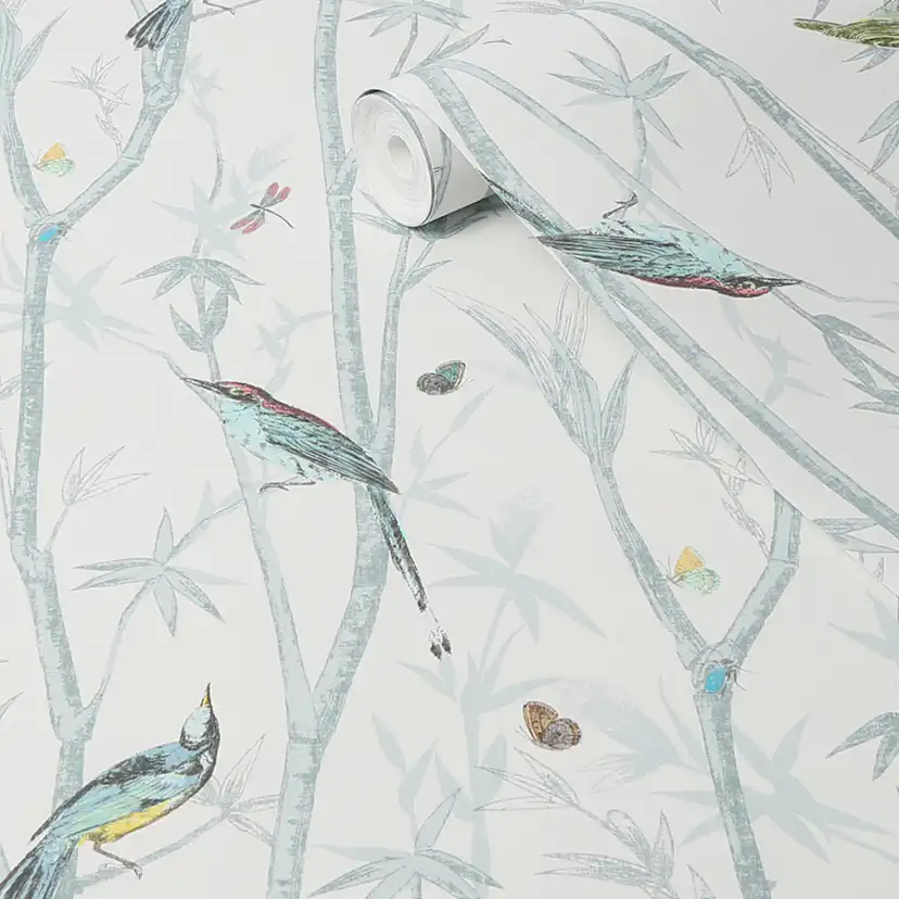Tapet NEXT Chinoiserie Bird Trail Duck Egg
