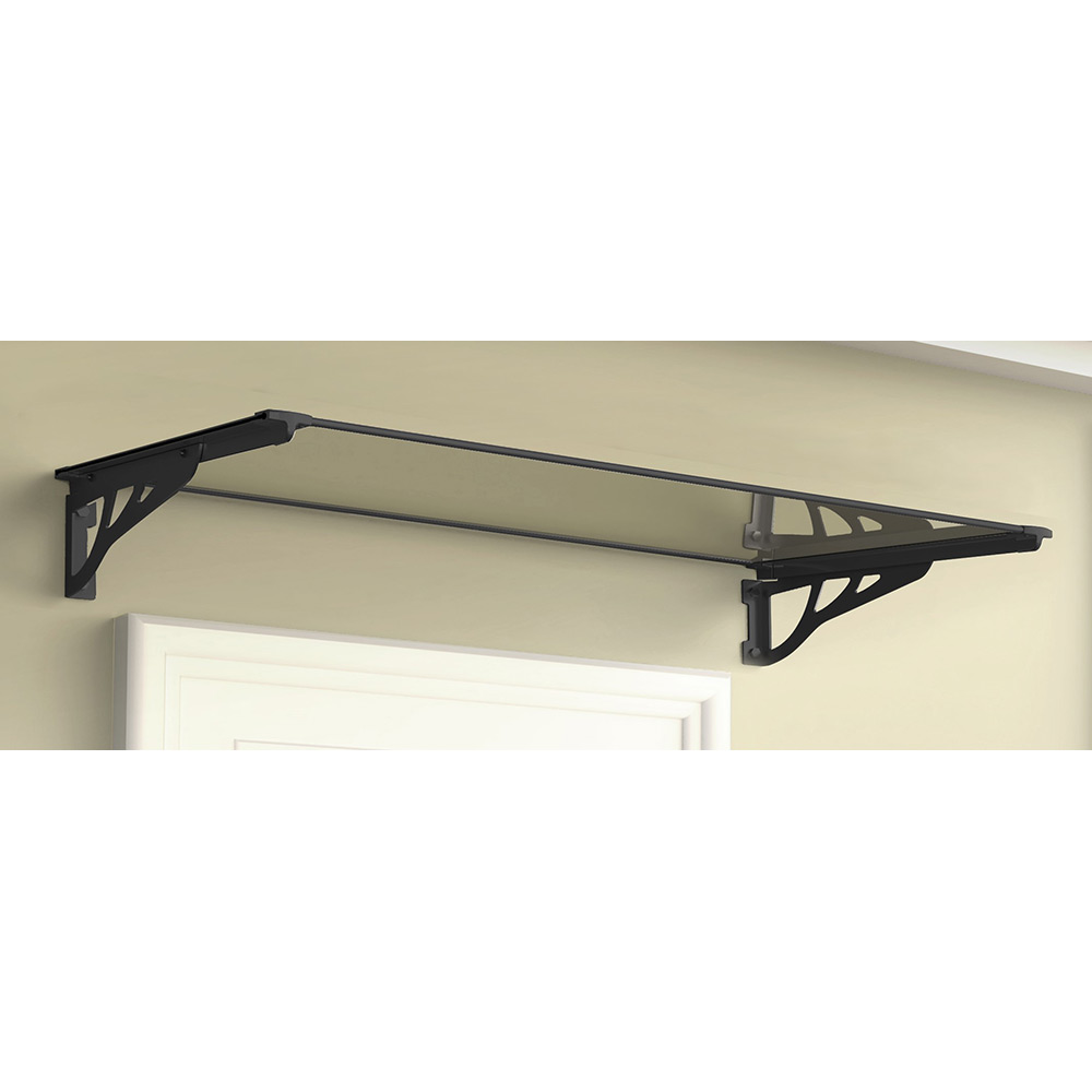 Entrétak Skotte Garden Svart Aluminium Polykarbonat 120x90 cm