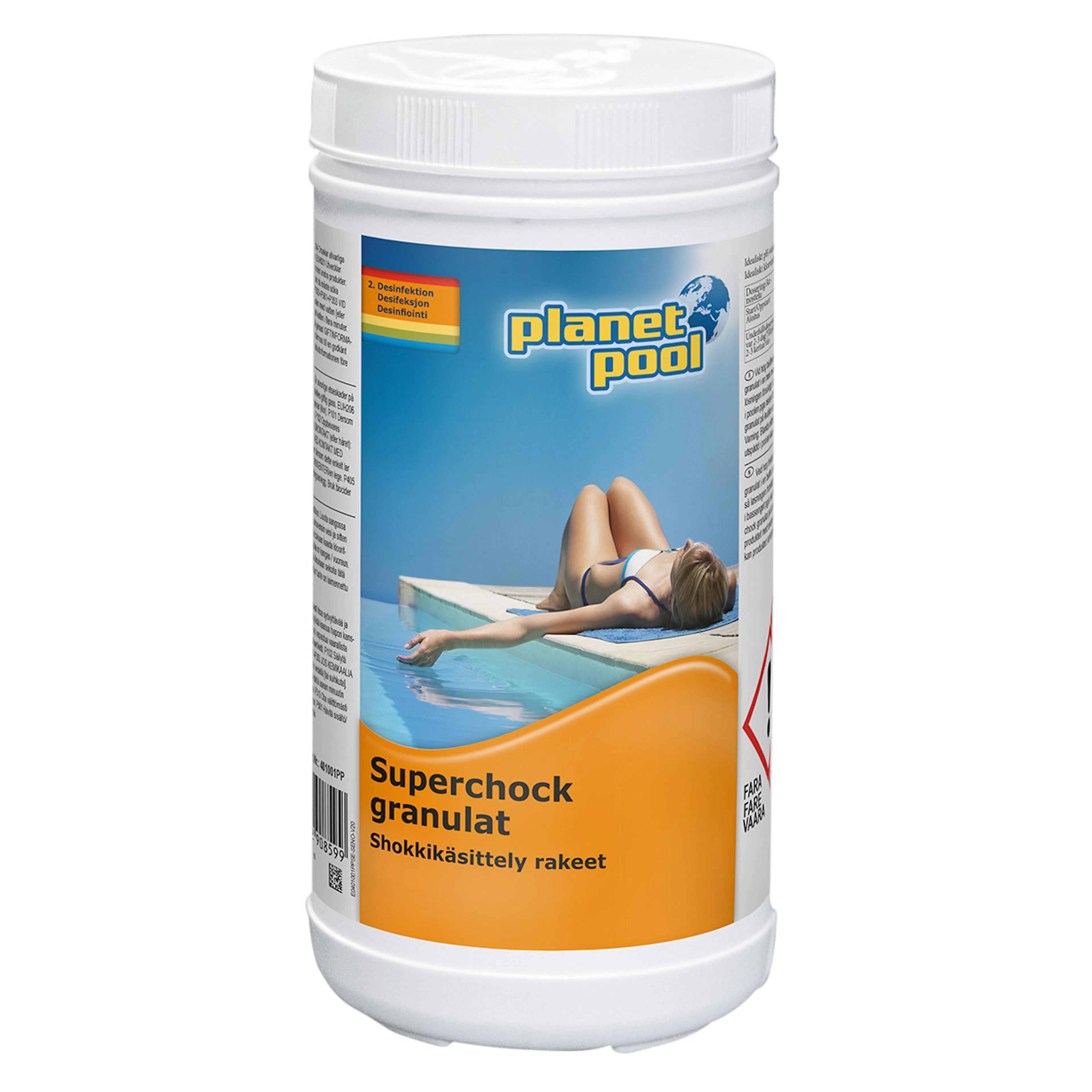 Klor Planet Pool Superchock Granulat Poolkemi 1 kg