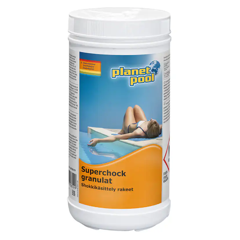 Klor Planet Pool Superchock Granulat Poolkemi 1 kg
