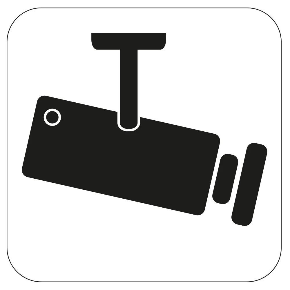 Självhäftande Symbol Habo Videoövervakning