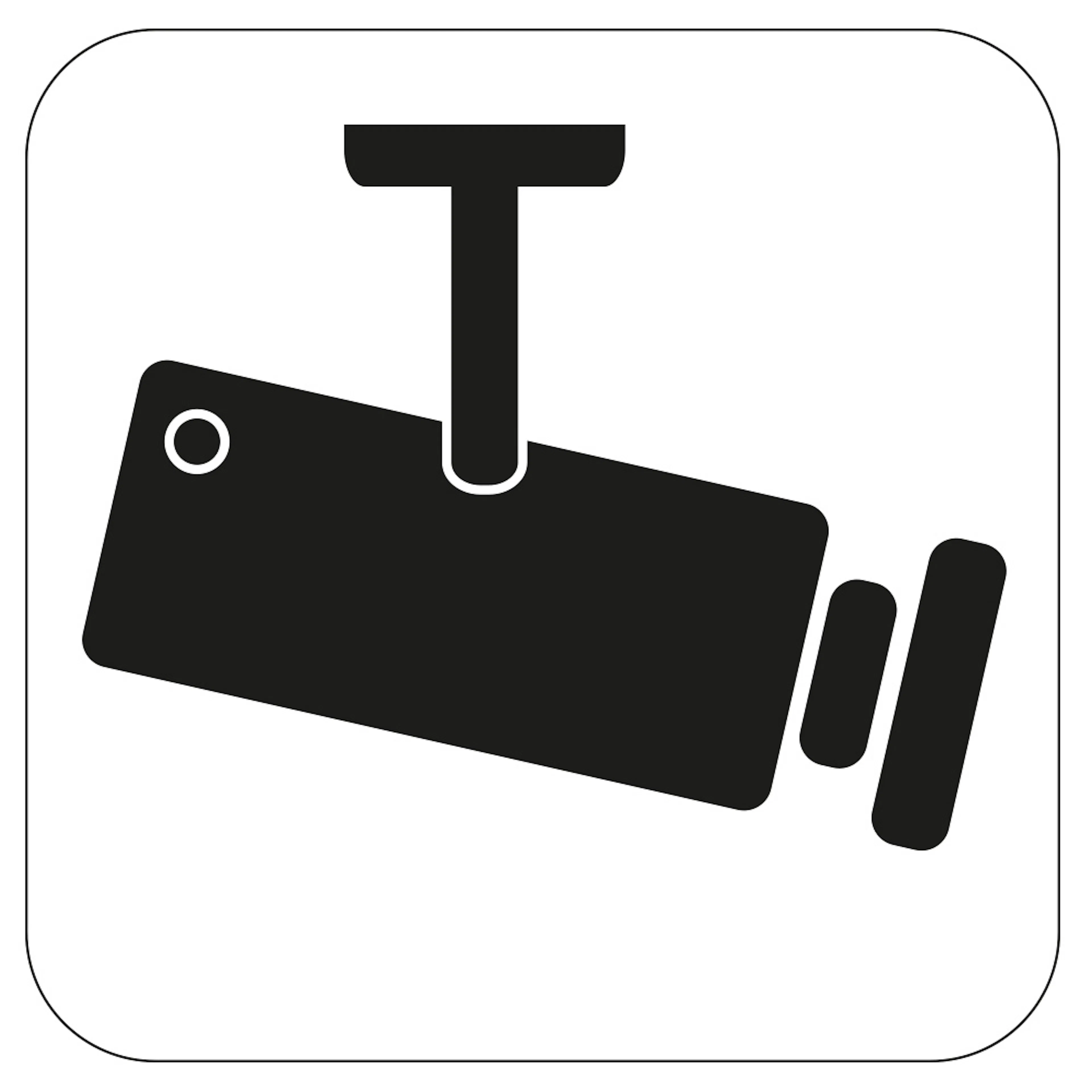 Självhäftande Symbol Habo Videoövervakning