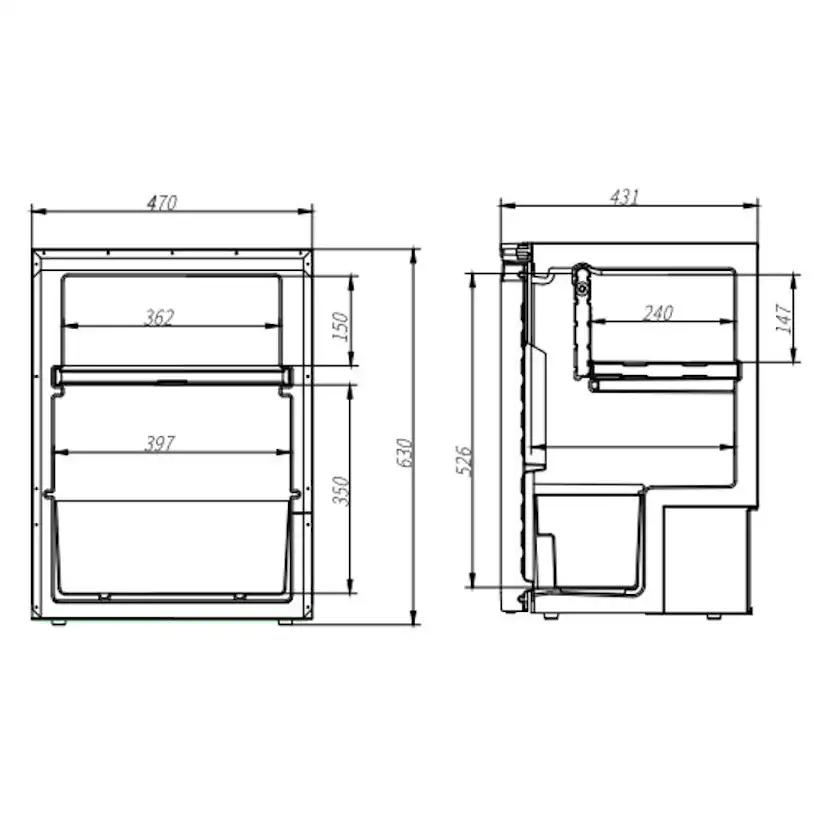 Kompressorkylskåp Frezzer Pro 65L 12/24V Svart