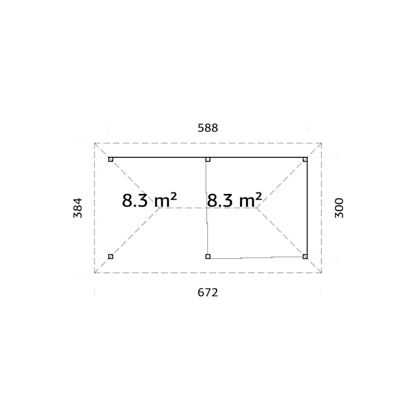 Uterum Palmako Bianca 16,6 m2 Set 205 Slide