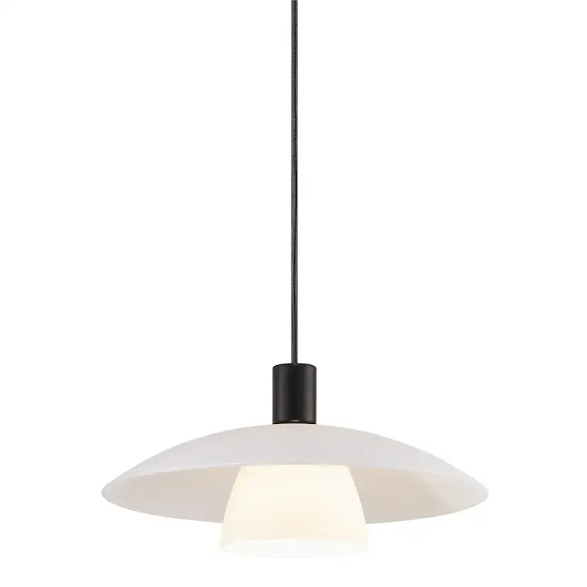 Taklampa Nordlux Verona Svart Glas Pendel E27 Takbelysning