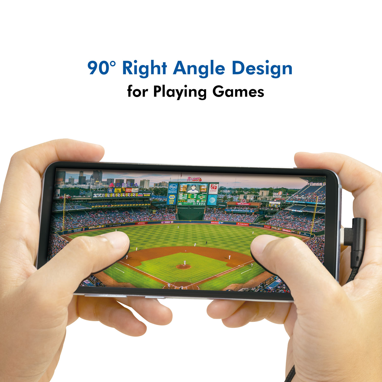 Vinklad USB-C-kabel LogiLink USB 2.0 Max 3A 1 m