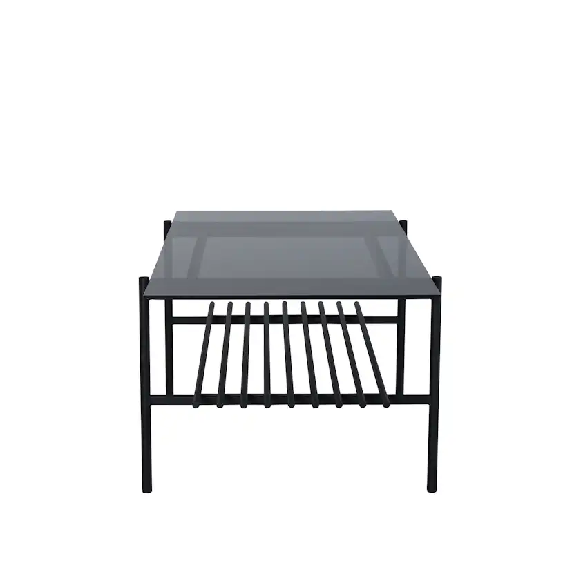 Von Staf Sofa Table - black / Black Smoked Glass glass Svart Glas