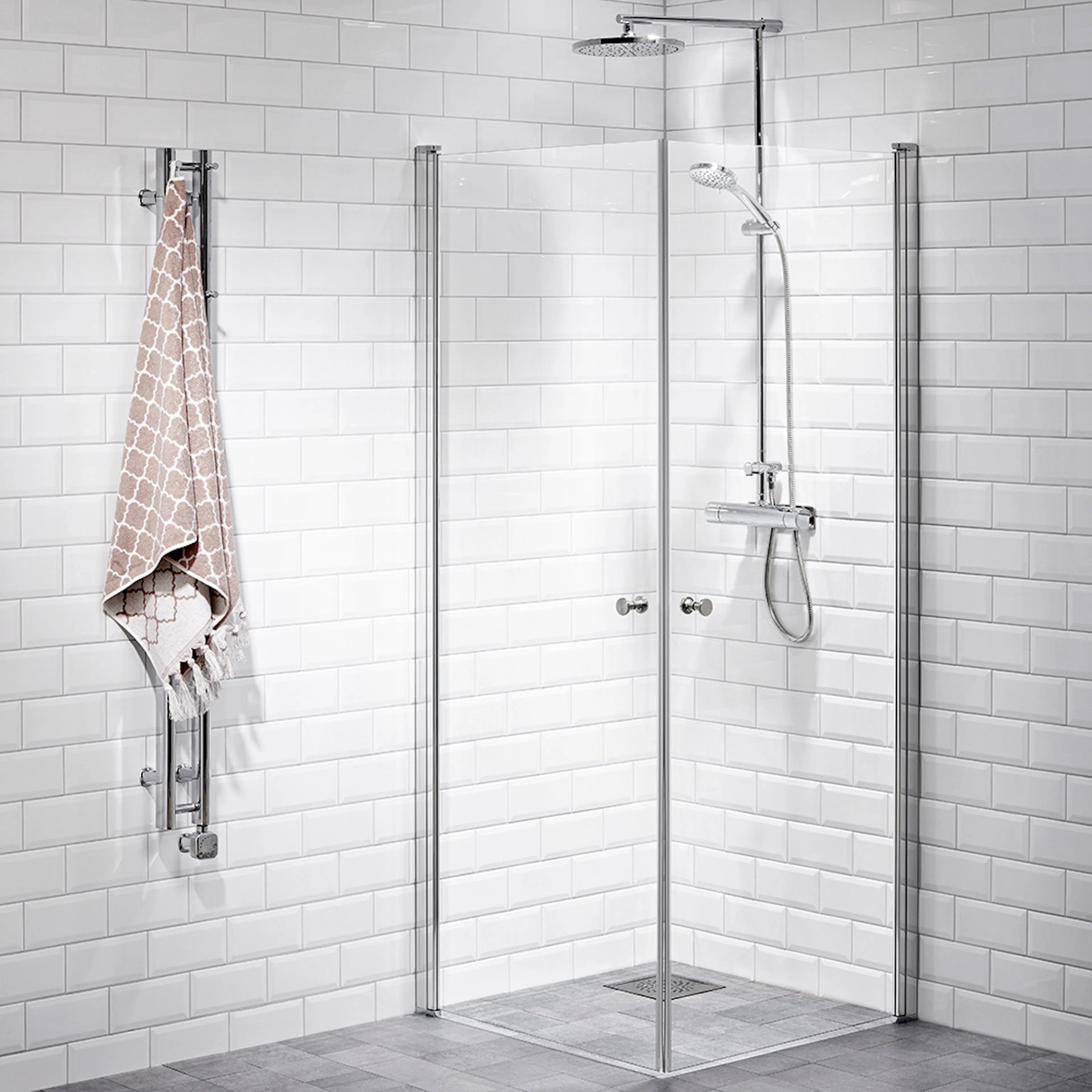 DHÖRN LUSSO1 HT1 RAK 70x90 KL LxB: 700x900 mm, Klarglas, Handtag 1