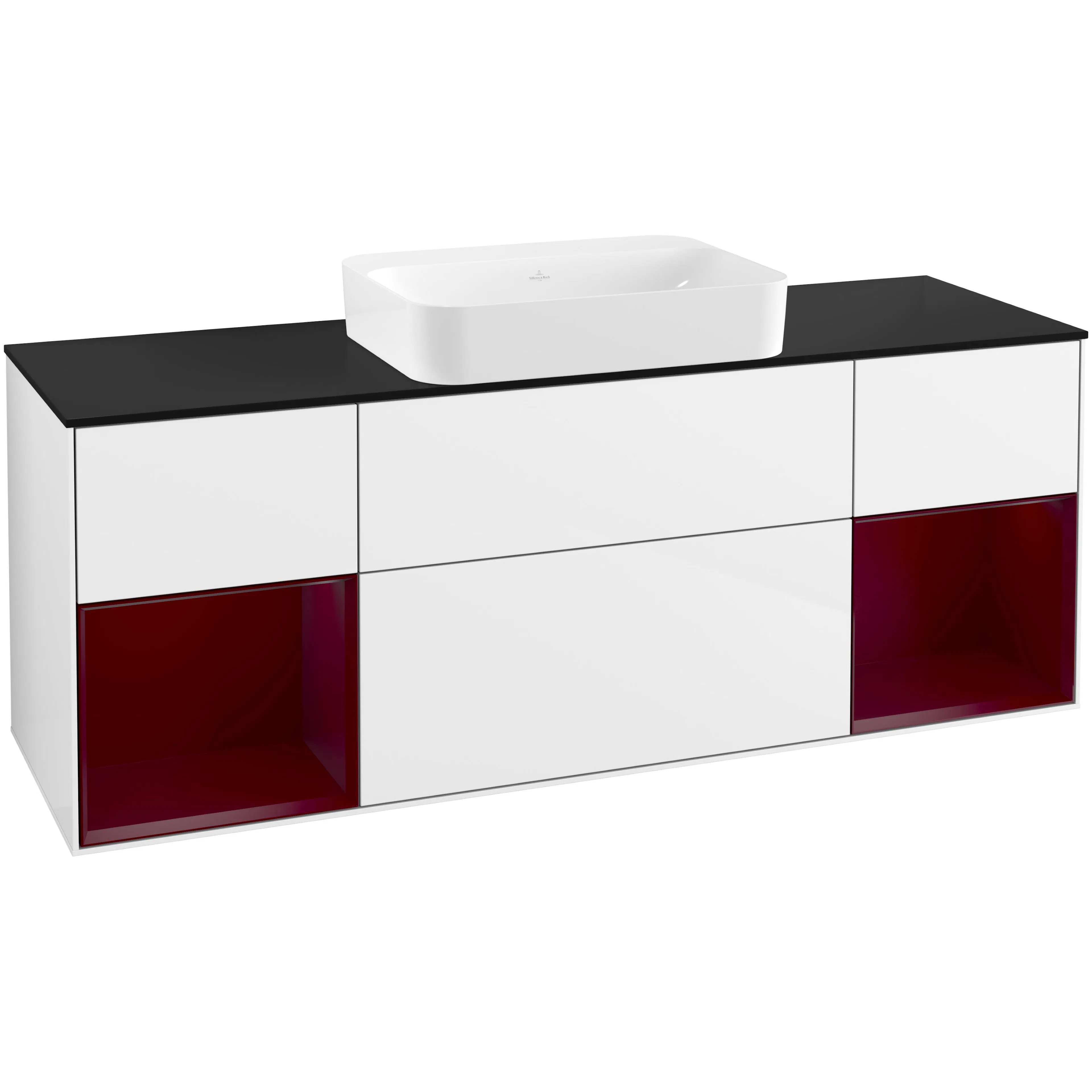 Tvättställsskåp Villeroy & Boch Finion med Två Hyllor och Bänkskiva för Fristående Tvättställ