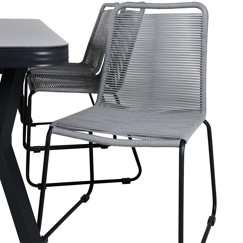 Matgrupp Venture Home Vyn Aluminium med 6 Lumi Matstolar