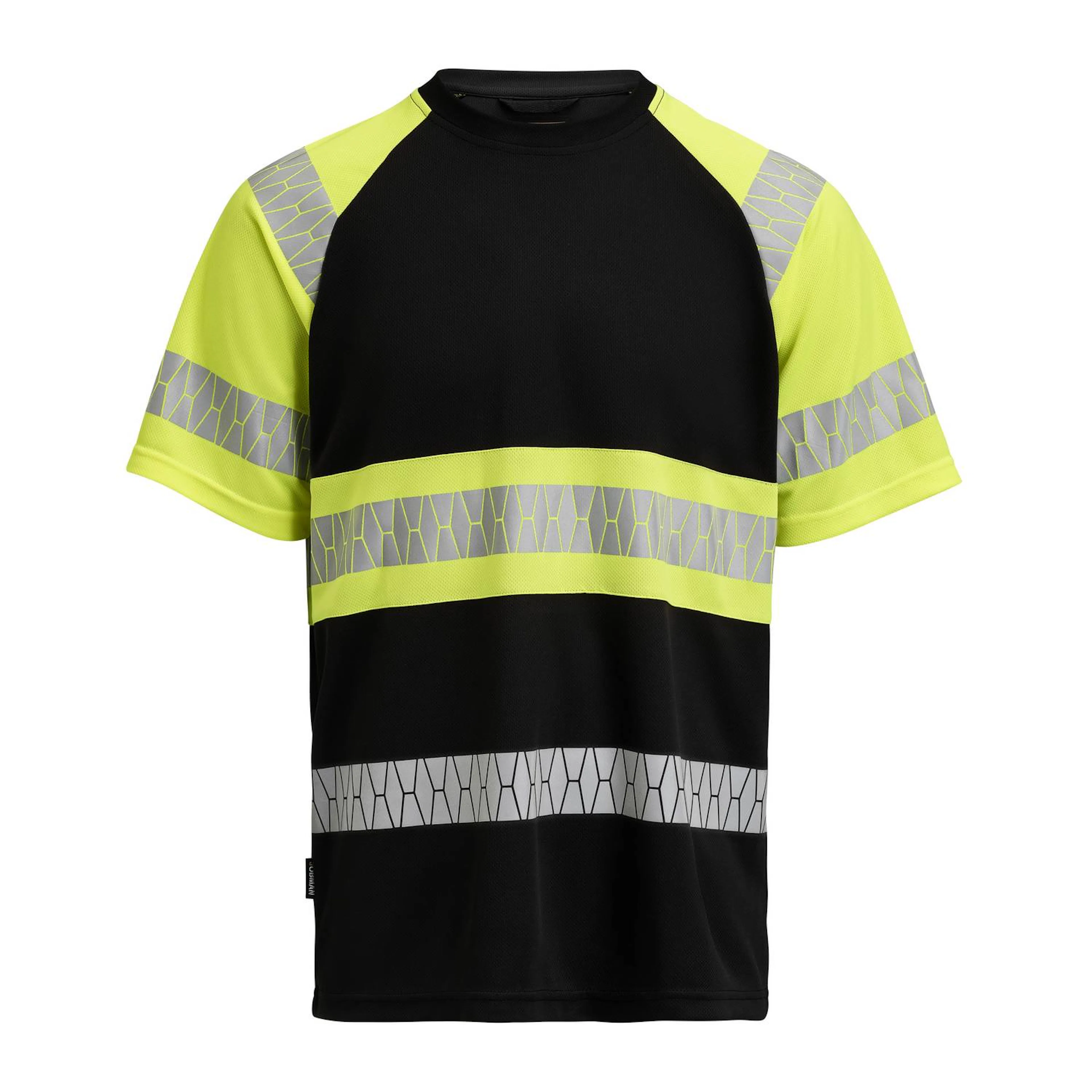 T-shirt Varsel Svart/Gul V 4XL 4XL