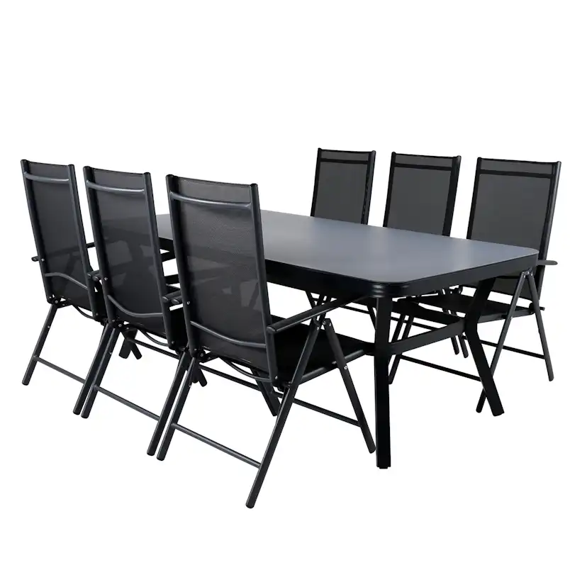 Matgrupp Venture Home Vyn med 6 Bend Matstolar