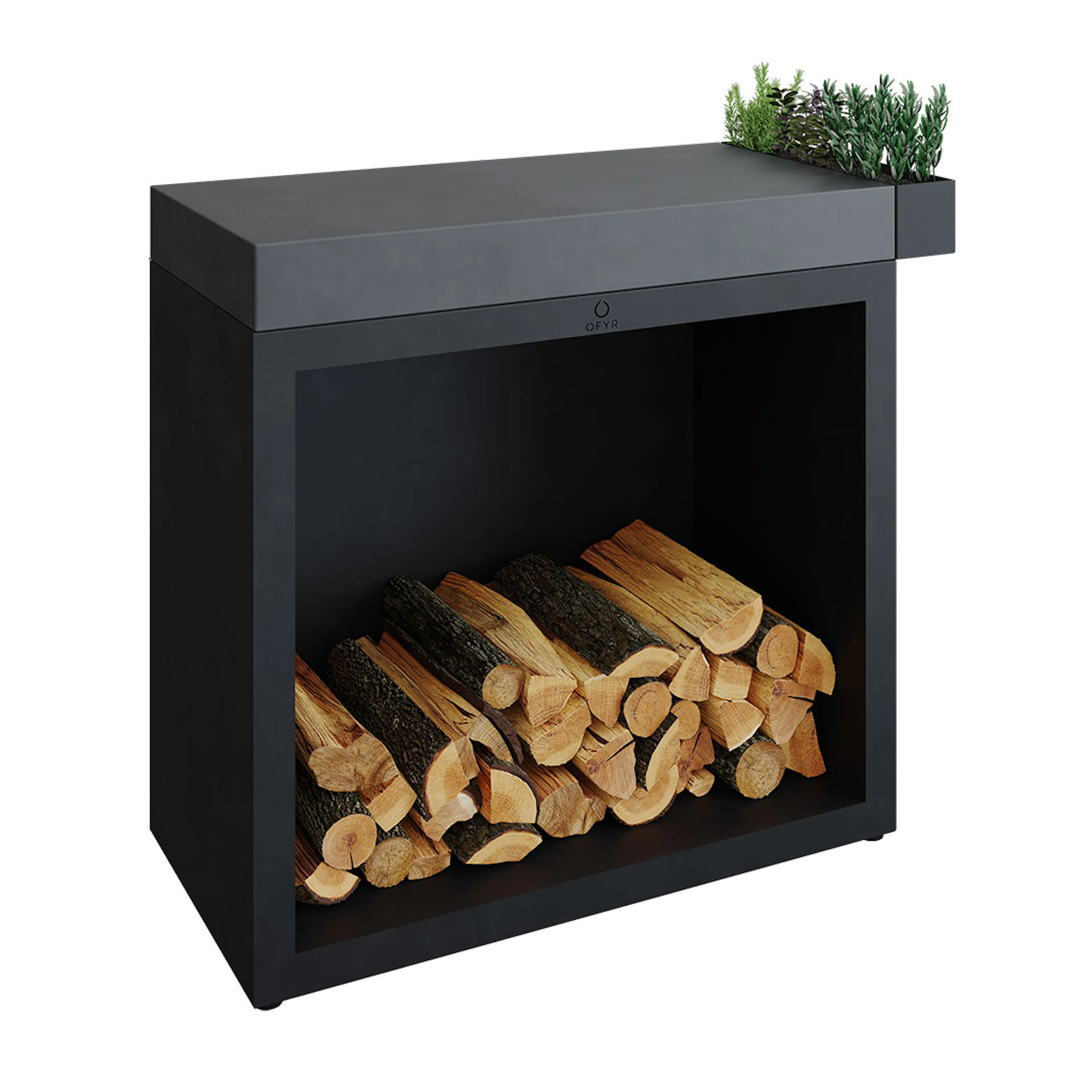OFYR Butcher Block Storage 90 Black CD Svart, Modell: CD (Toppskiva i keramik)
