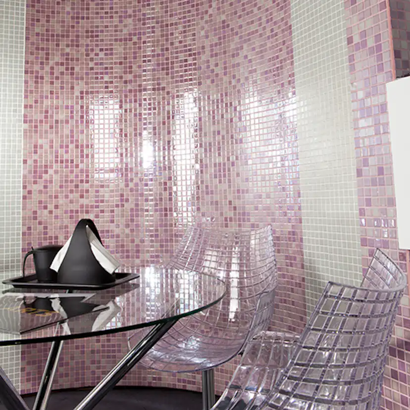Mosaik Lhådös Glasmosaik Mix Rosa 2,5x2,5 cm
