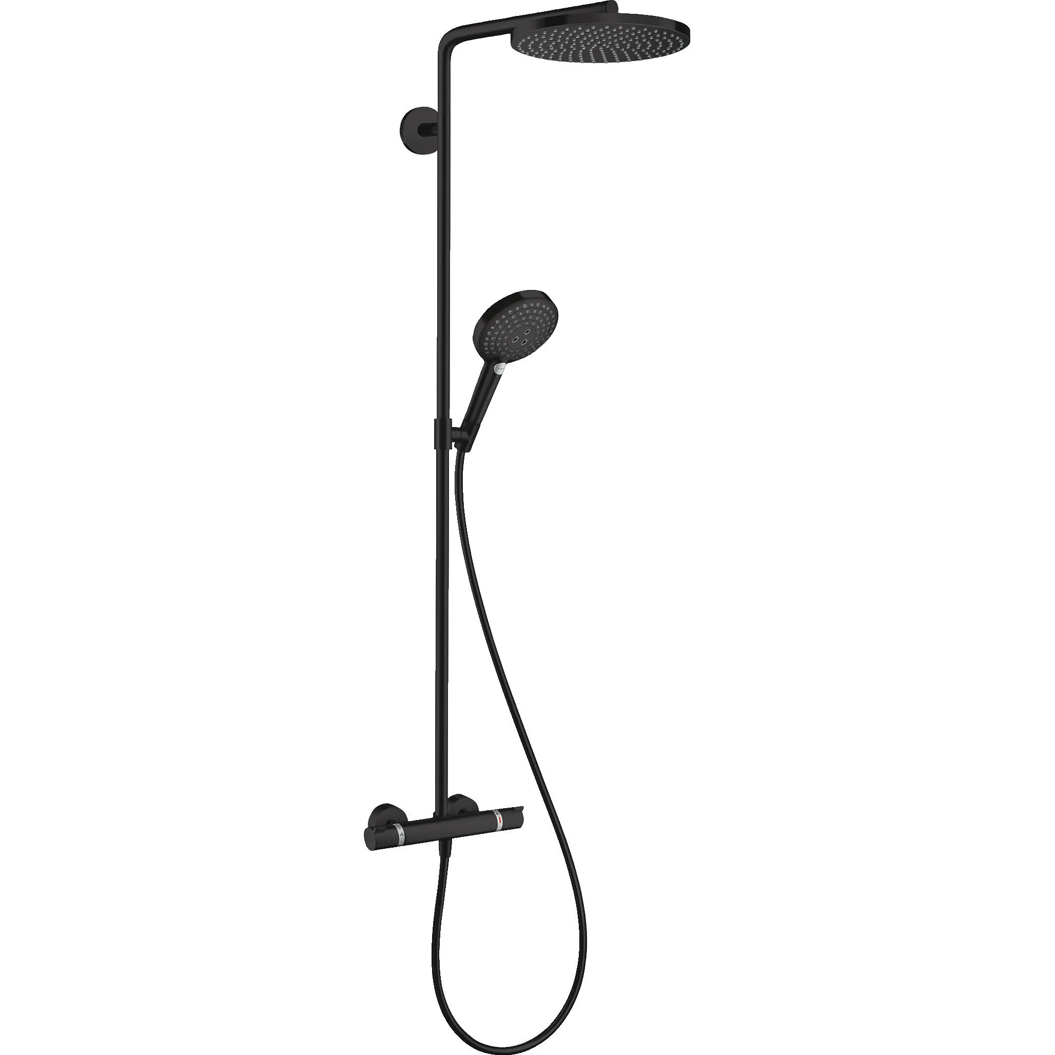 Raindance Select S Showerpipe 240 1jet PowderRain med termos Matt Svart