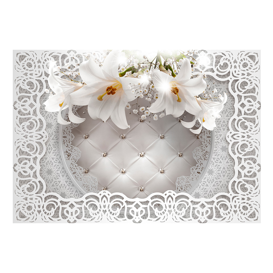 Fototapet Arkiio Lilies And Quilted Background