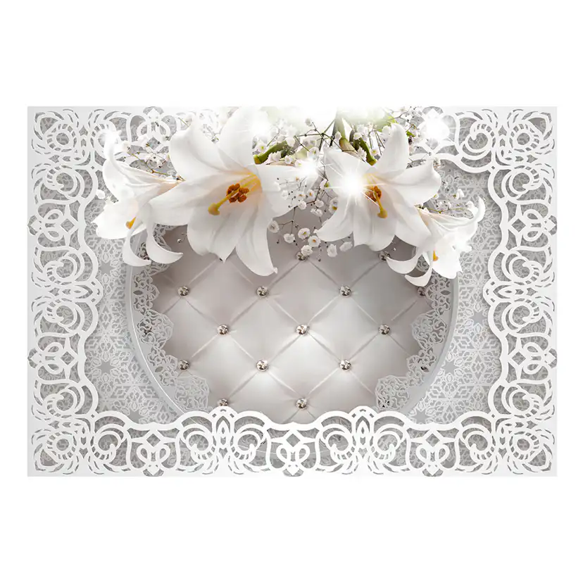 Fototapet Arkiio Lilies And Quilted Background