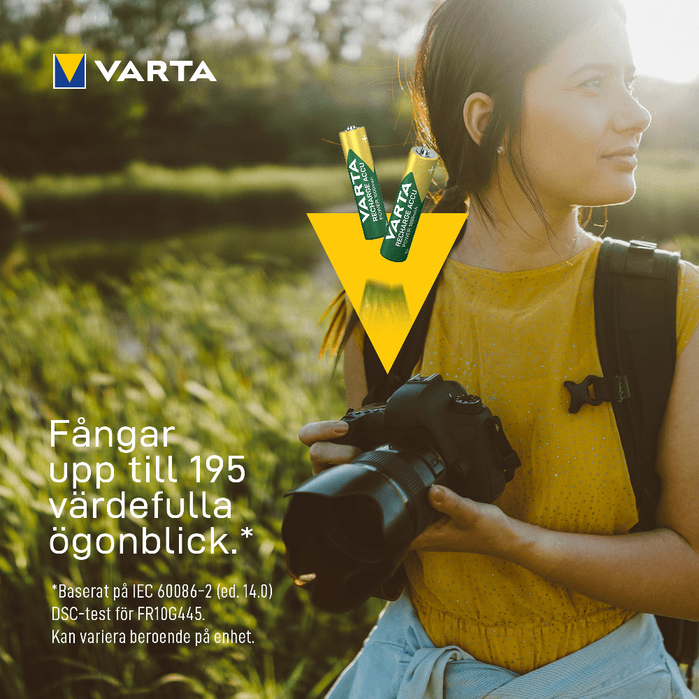 Batteri VARTA Laddningsbara Alkaliska AAA 1000 mAh 4-Pack