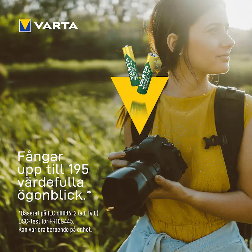 Batteri VARTA Laddningsbara Alkaliska AAA 1000 mAh 4-Pack