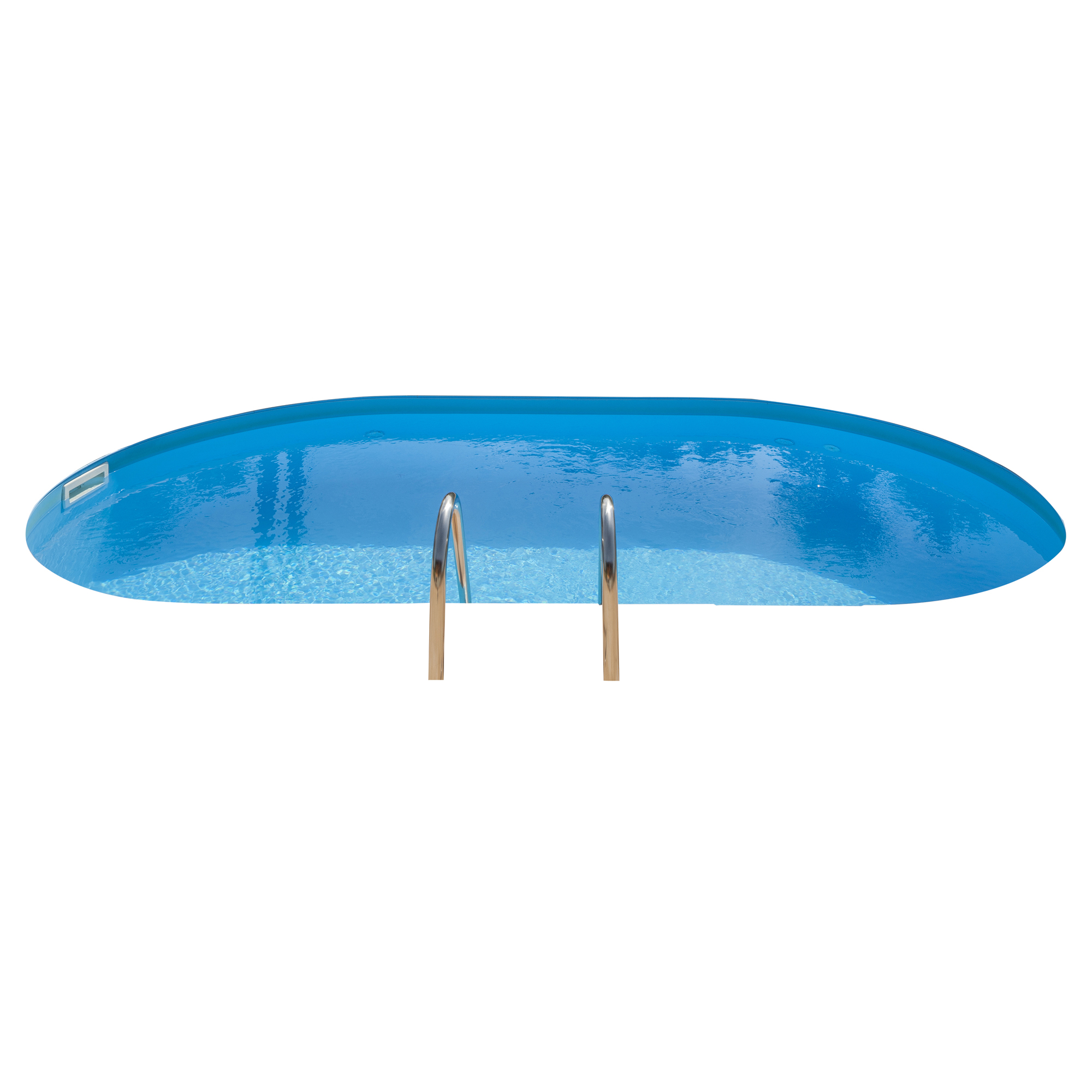 Inground Pool Oval 600 x 320 x 150 cm Mått: 6,0 x 3,2 m, Djup: 1,50 m