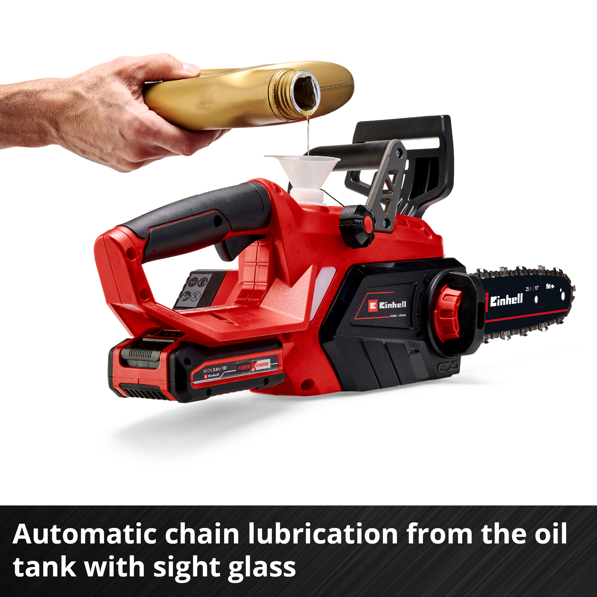 Motorsåg Einhell GE-LC 18 Li Solo 250 mm utan Batteri